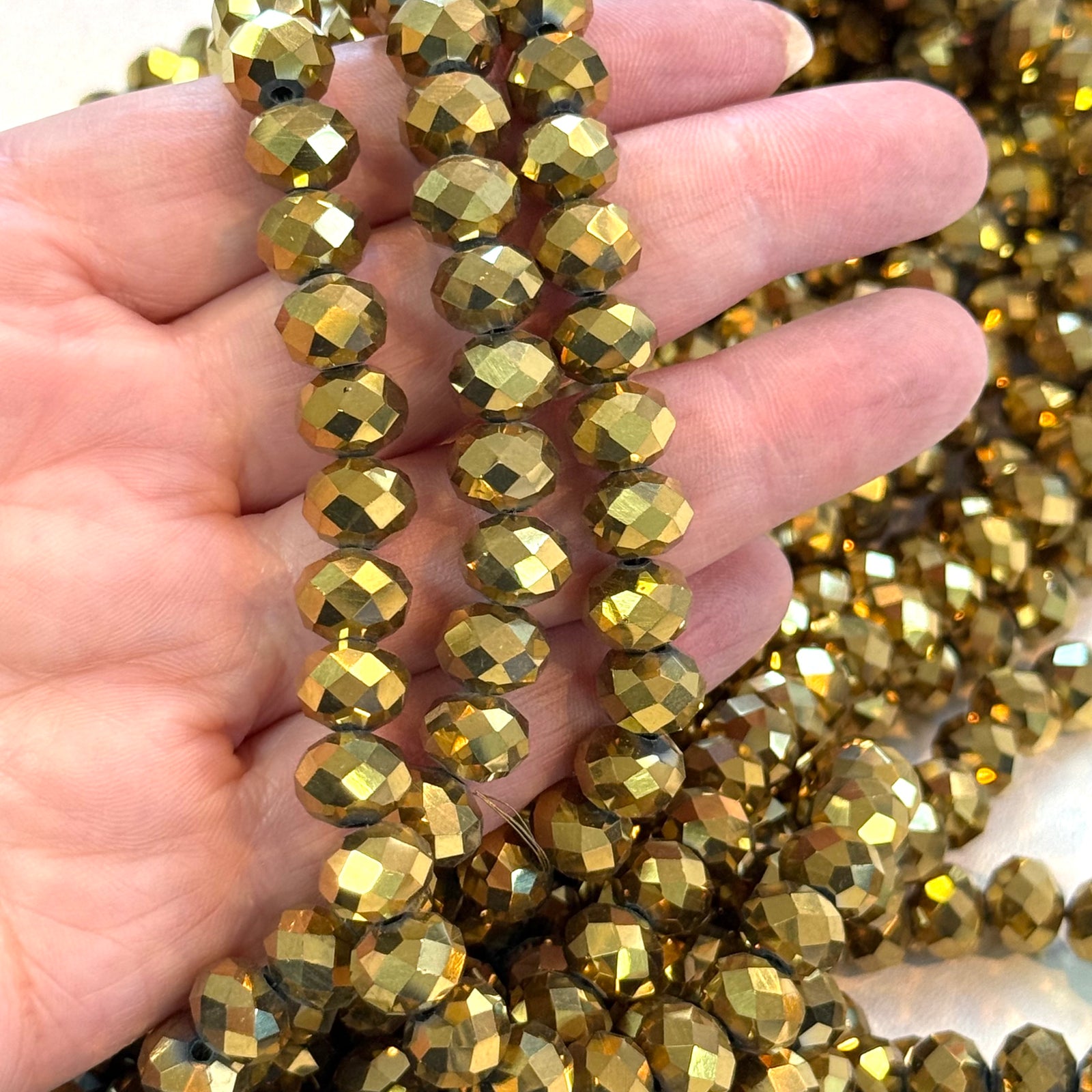Crystal faceted rondelle - 72 pcs - 10 mm - full strand - PBC10C17,
