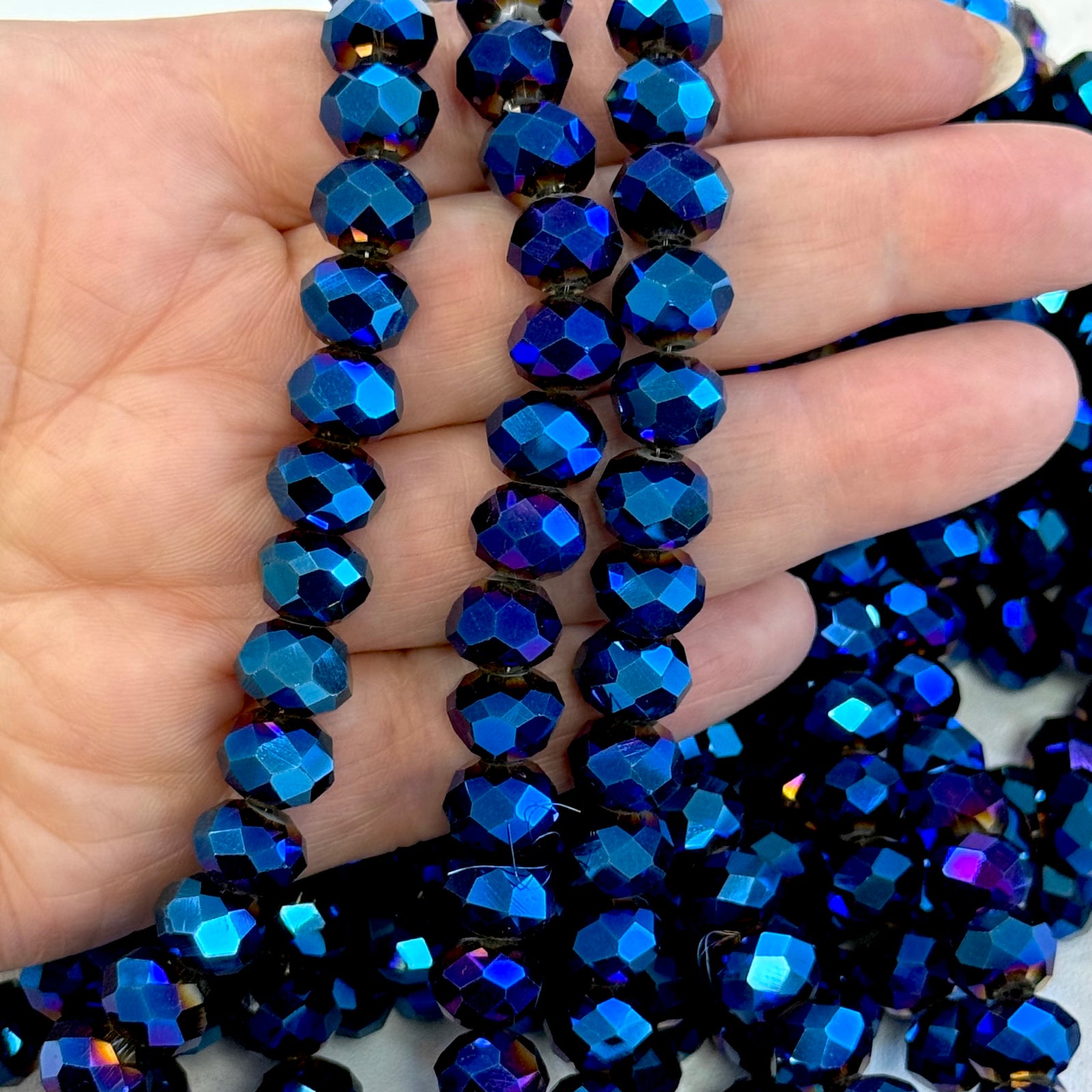 Crystal faceted rondelle - 72 pcs - 10 mm - full strand - PBC10C18