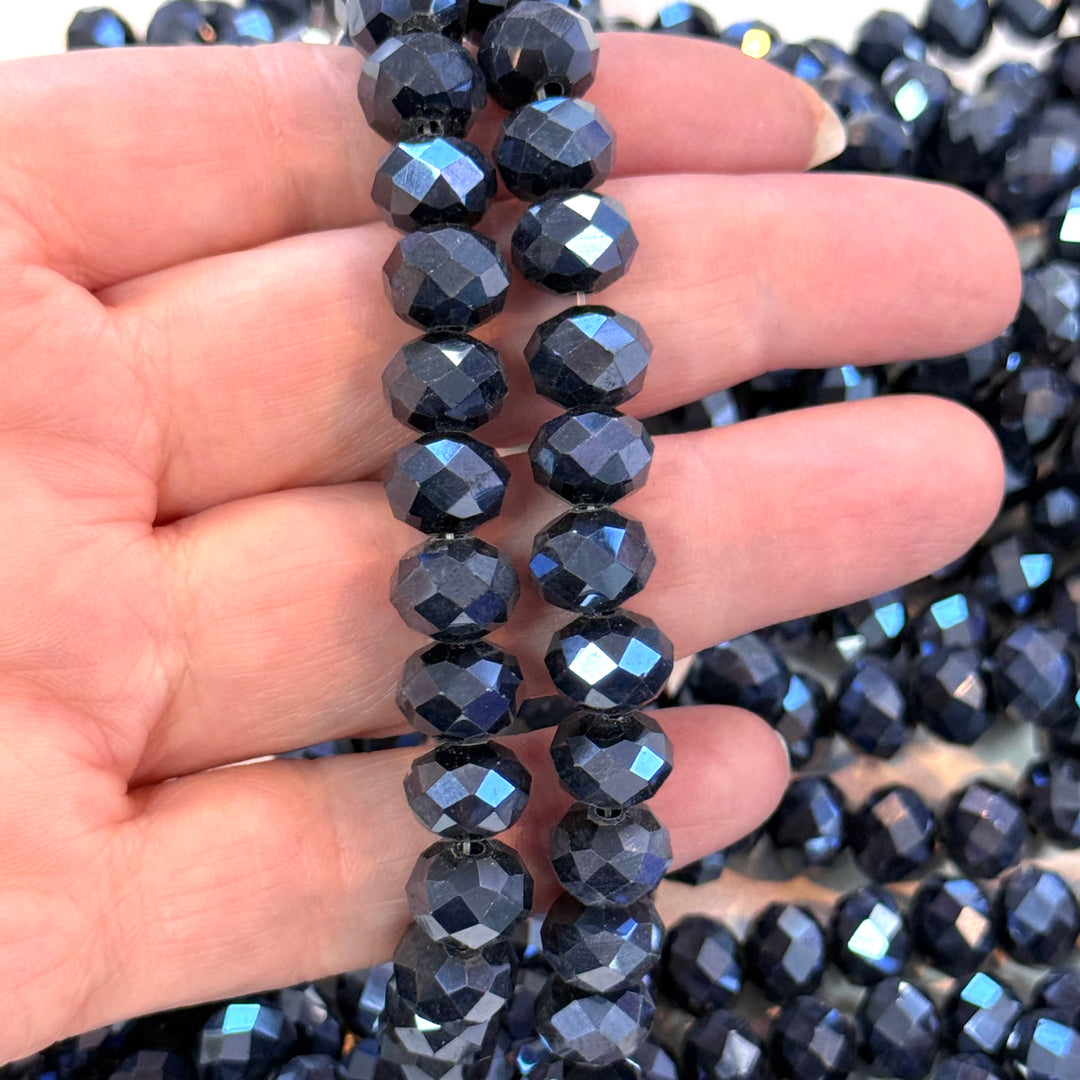 Crystal faceted rondelle - 72 pcs - 10 mm - full strand - PBC10C24
