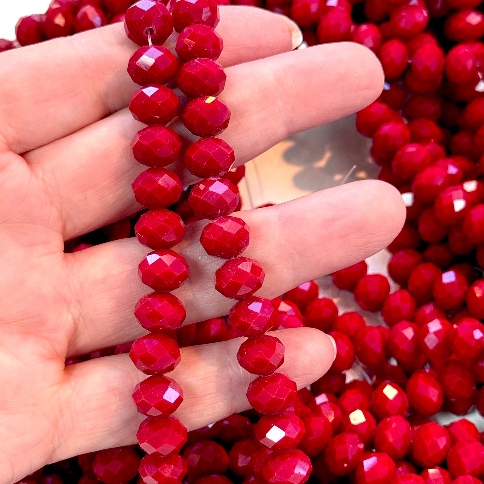 Crystal faceted rondelle - 72 pcs - 10 mm - full strand - PBC10C30,