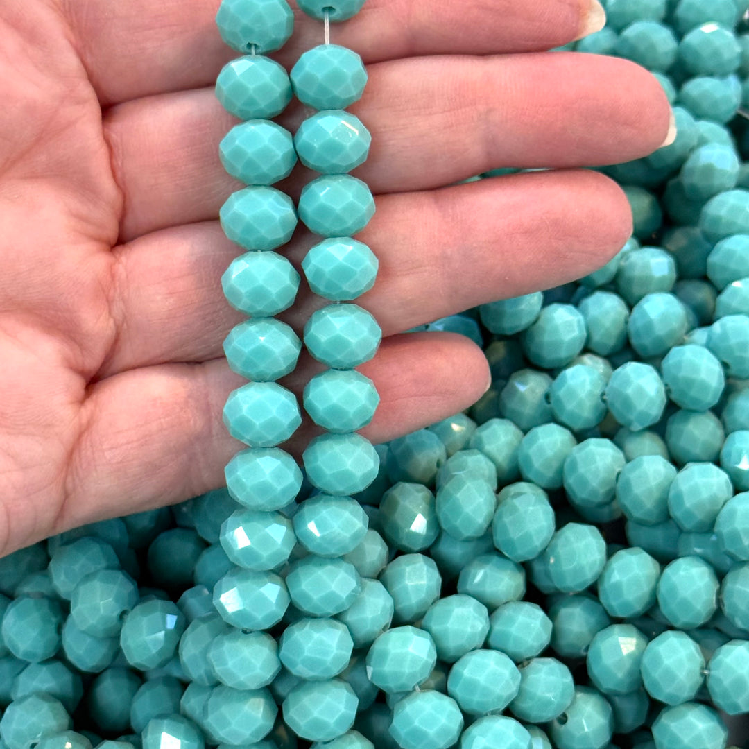 Crystal faceted rondelle - 72 pcs - 10 mm - full strand - PBC10C14