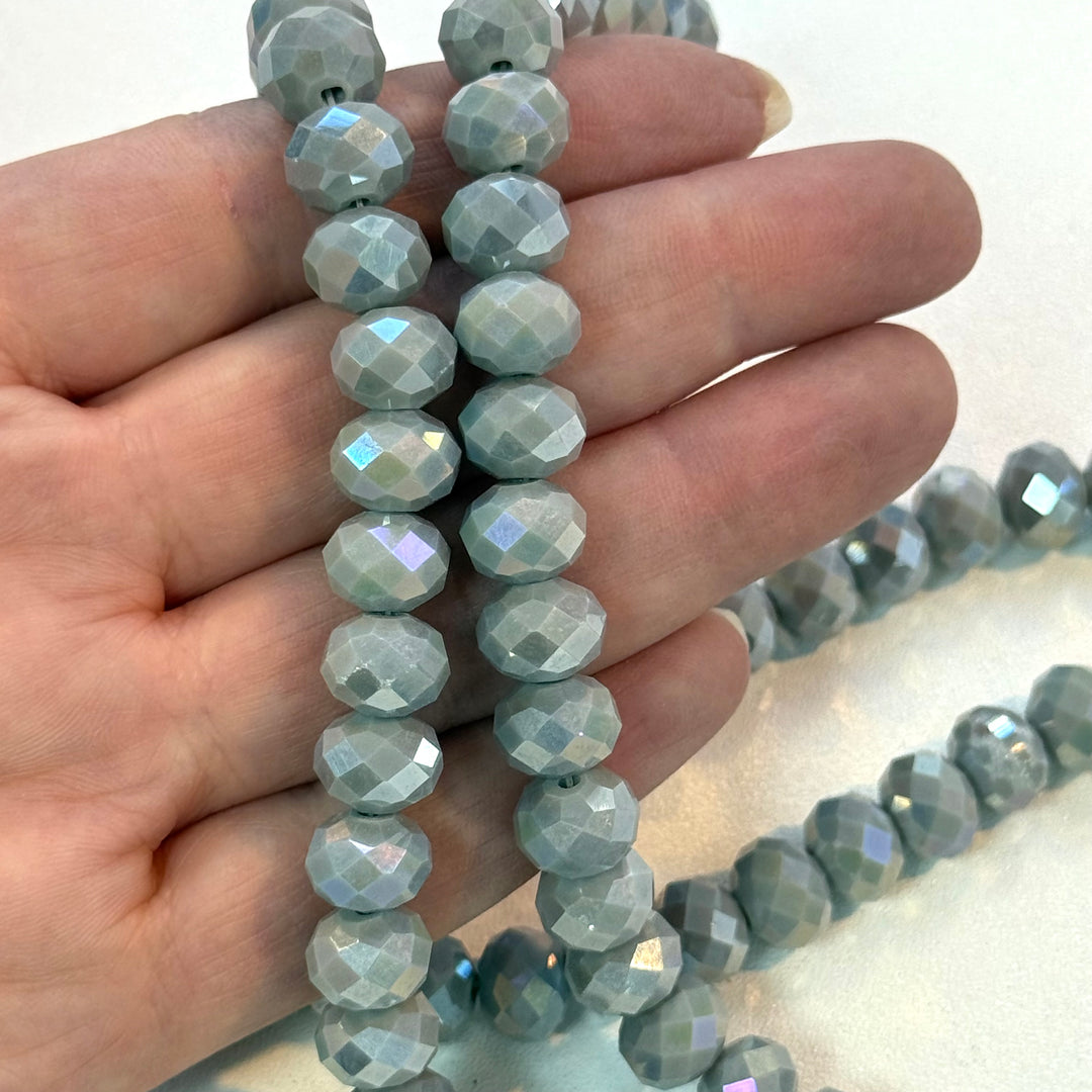 Crystal faceted rondelle - 72 pcs - 10 mm - full strand - PBC10C5