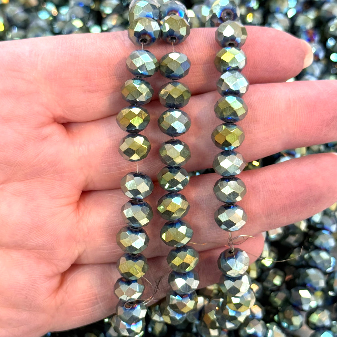 Crystal faceted rondelle 8mm Beads, PBC8C79