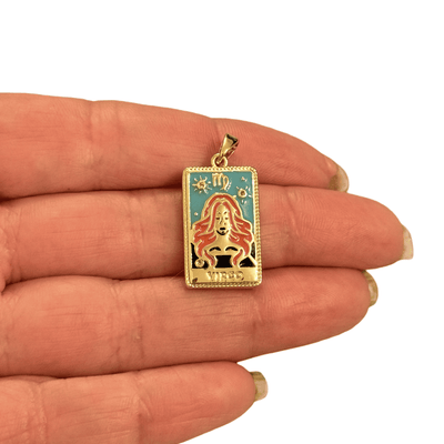 24Kt Gold Plated Waterproof Stainless Steel Zodiac Charm, Pendant