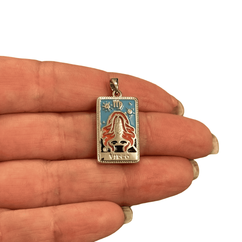 Waterproof Stainless Steel Zodiac Charm, Pendant