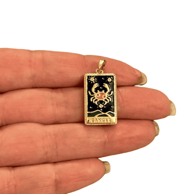 24Kt Gold Plated Waterproof Stainless Steel Zodiac Charm, Pendant