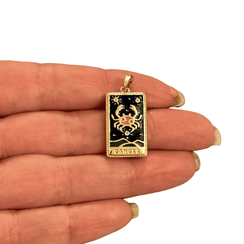 24Kt Gold Plated Waterproof Stainless Steel Zodiac Charm, Pendant