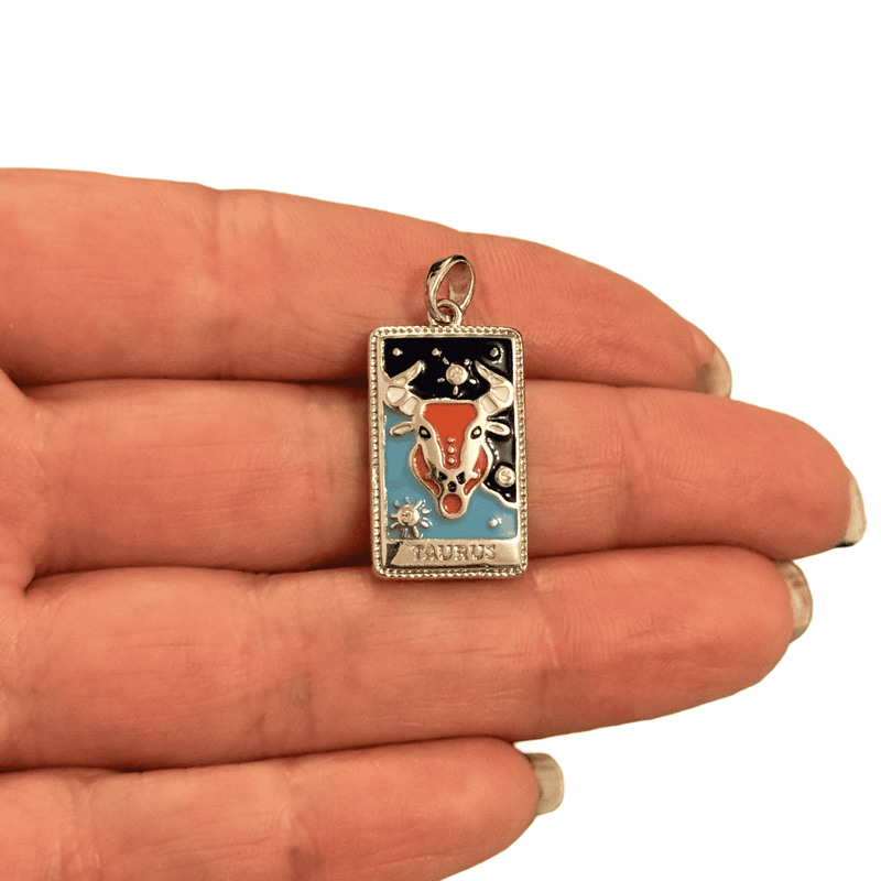 Waterproof Stainless Steel Zodiac Charm, Pendant