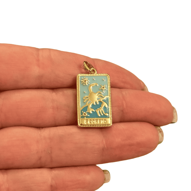 24Kt Gold Plated Waterproof Stainless Steel Zodiac Charm, Pendant