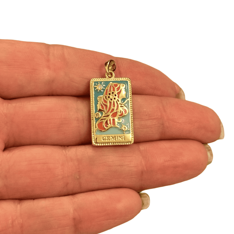 24Kt Gold Plated Waterproof Stainless Steel Zodiac Charm, Pendant
