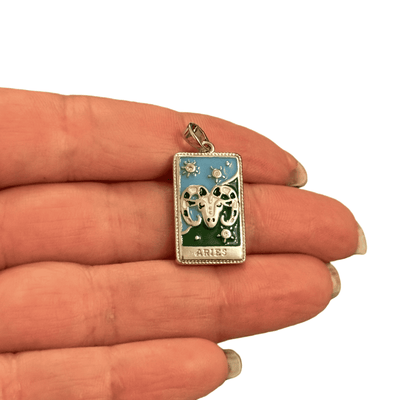 Waterproof Stainless Steel Zodiac Charm, Pendant