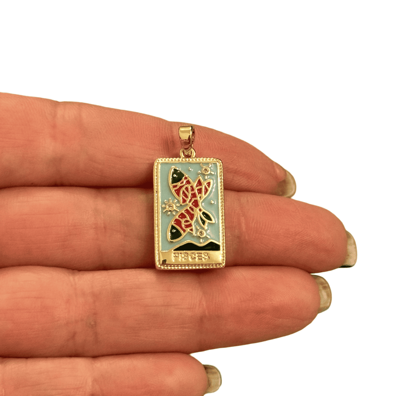 24Kt Gold Plated Waterproof Stainless Steel Zodiac Charm, Pendant