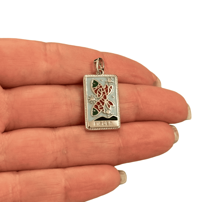 Waterproof Stainless Steel Zodiac Charm, Pendant