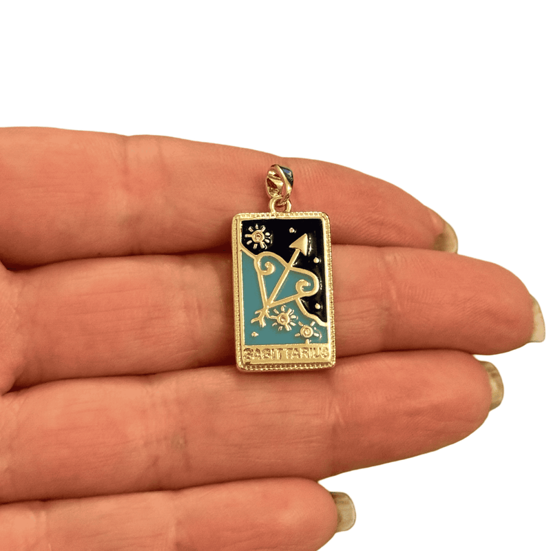 24Kt Gold Plated Waterproof Stainless Steel Zodiac Charm, Pendant