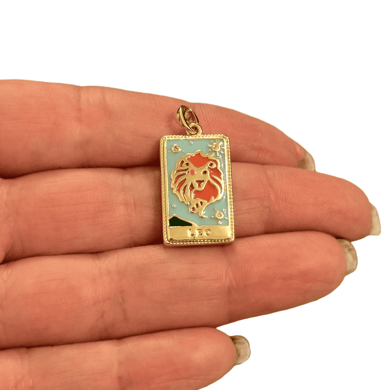 24Kt Gold Plated Waterproof Stainless Steel Zodiac Charm, Pendant