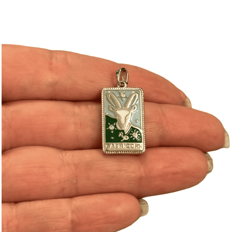 Waterproof Stainless Steel Zodiac Charm, Pendant