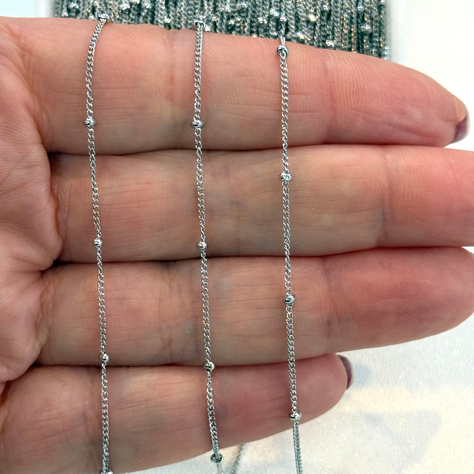 Waterproof Stainless Steel Minimal Satellite Necklace Chain – 1mm