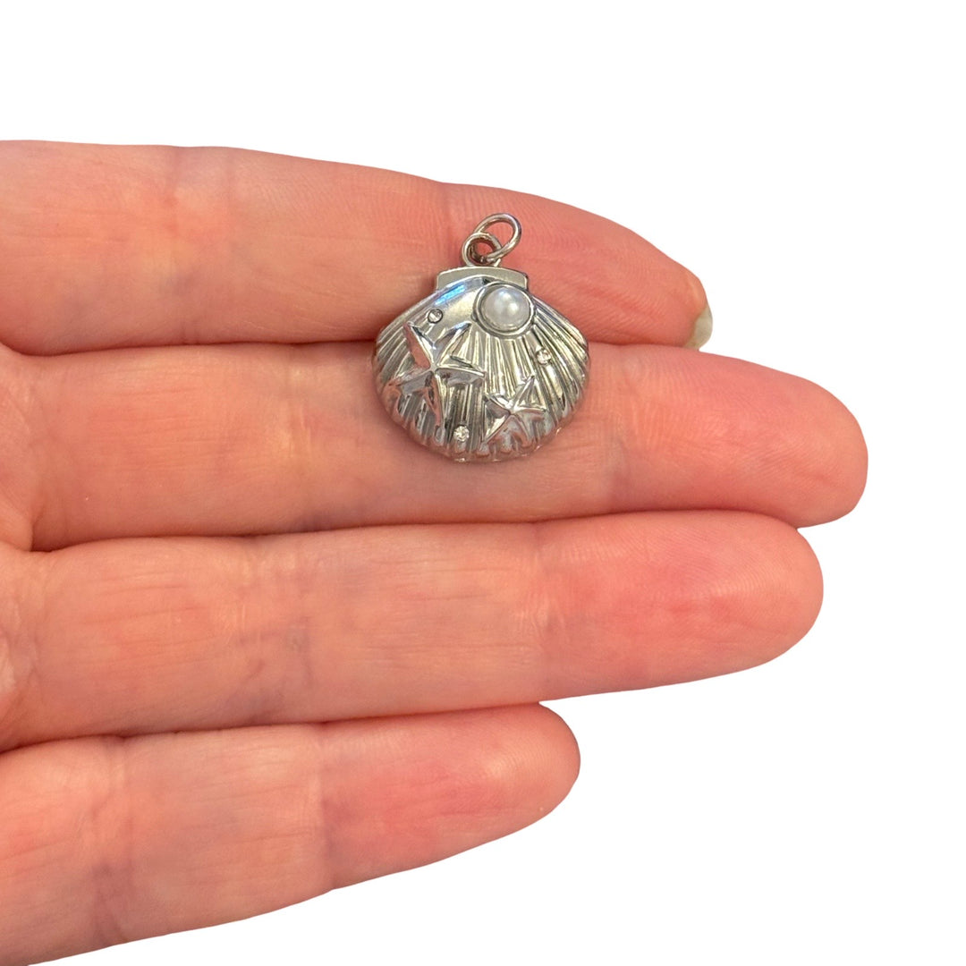 Waterproof 316L Stainless Steel Pearl Shell Pendant