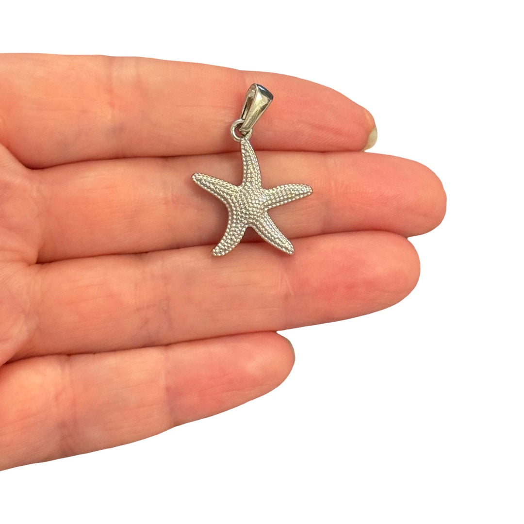 Waterproof 316L Stainless Steel Starfish Pendant