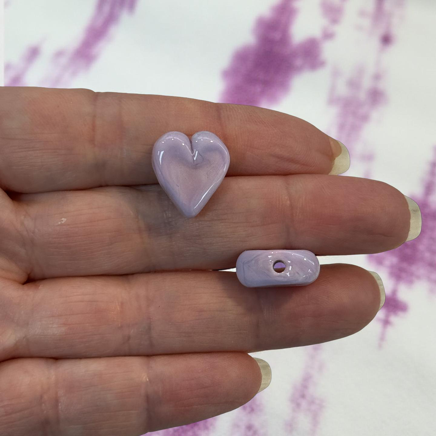 Hand Made Murano Glass Pink Heart Charm