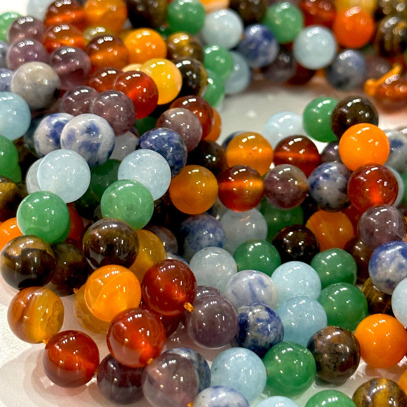 Chakra Stones-Reiki Healing Crystal, 7 in one Strands, 49 beads, 7 Sets on a strand