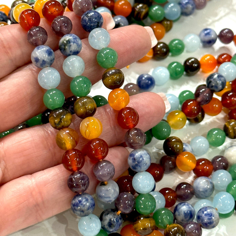 Chakra Stones-Reiki Healing Crystal, 7 in one Strands, 49 beads, 7 Sets on a strand