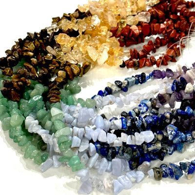 Chakra Stones-Reiki Healing Crystal, 7 in one Strands, Freeform Chips 15 Inches