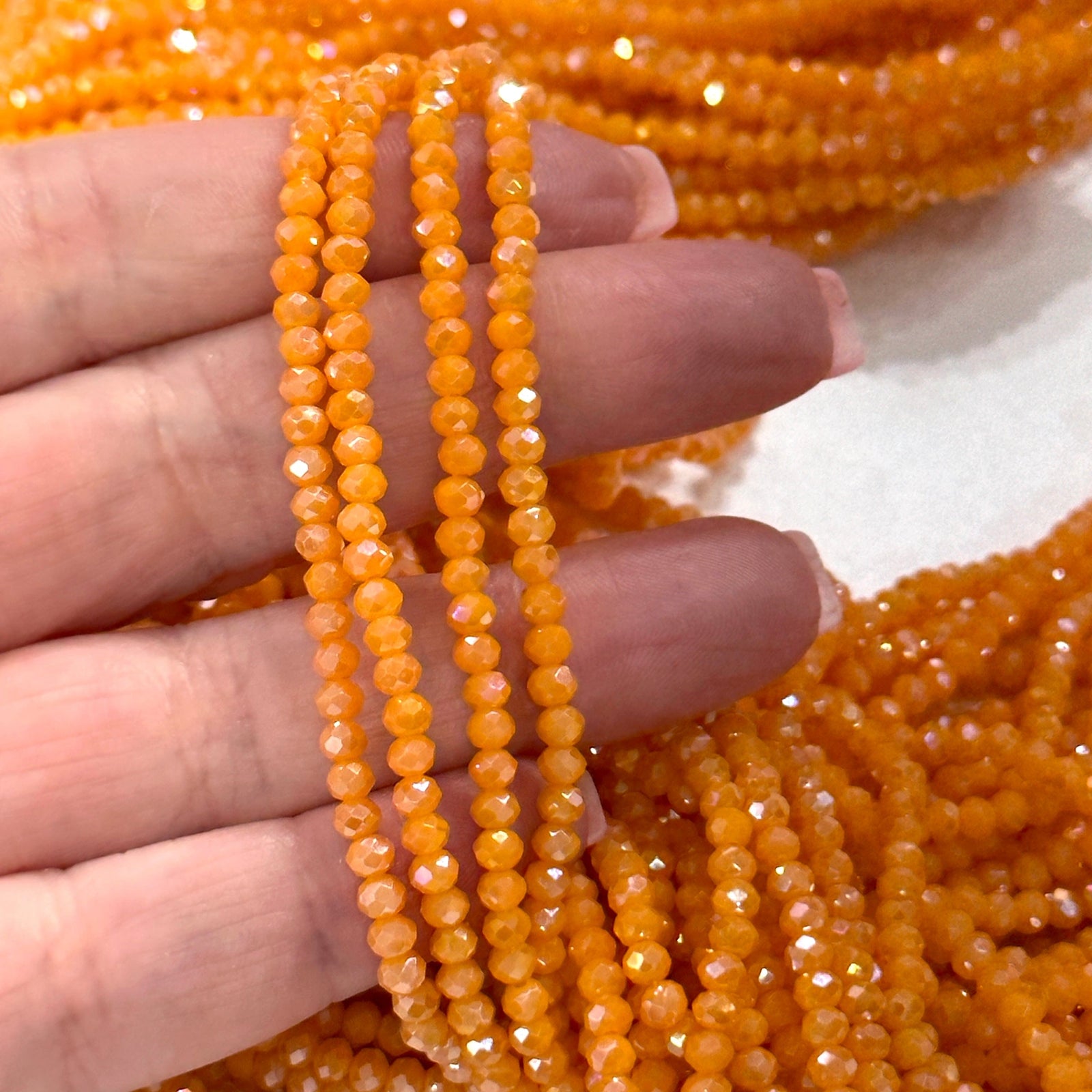 Crystal faceted rondelle 3mm Beads, PBC3C72,