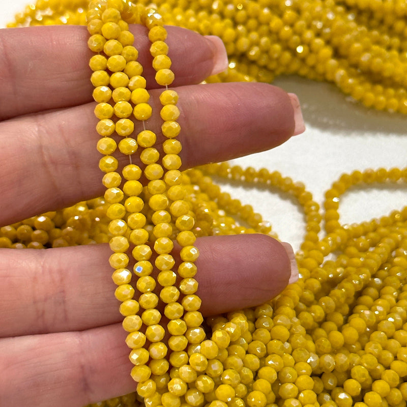 Crystal faceted rondelle 3mm Beads, PBC3C73,