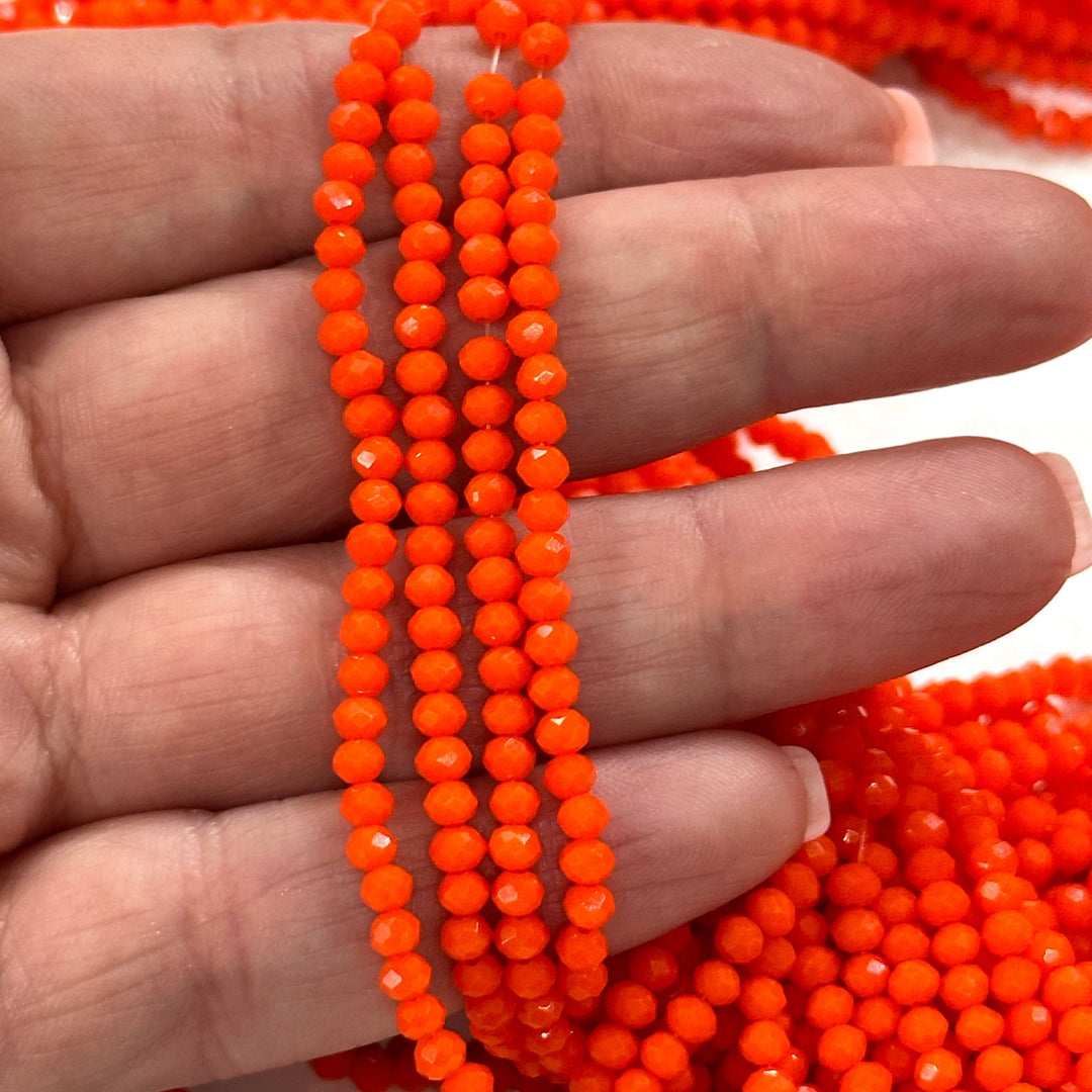 Crystal faceted rondelle 3mm Beads, PBC3C74,