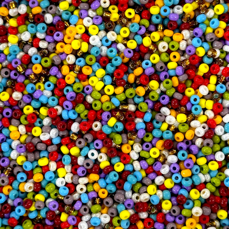 Gemischte Farbe Preciosa Rocailles 8/0 Rocailles-Rundloch 20 gr, Perlen, Rocailles- PRCS8/0-99, Stickperlen, Glasperlen, Glas-Rocailles