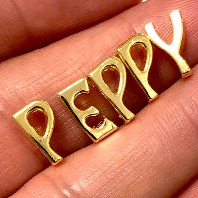 NEW!!! 24Kt Gold Plated Initial Charms, Gold Alphabet Letter Charms