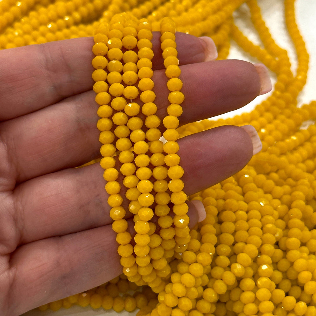 4mm Crystal rondelle beads strand 115 pcs, PBC4C102