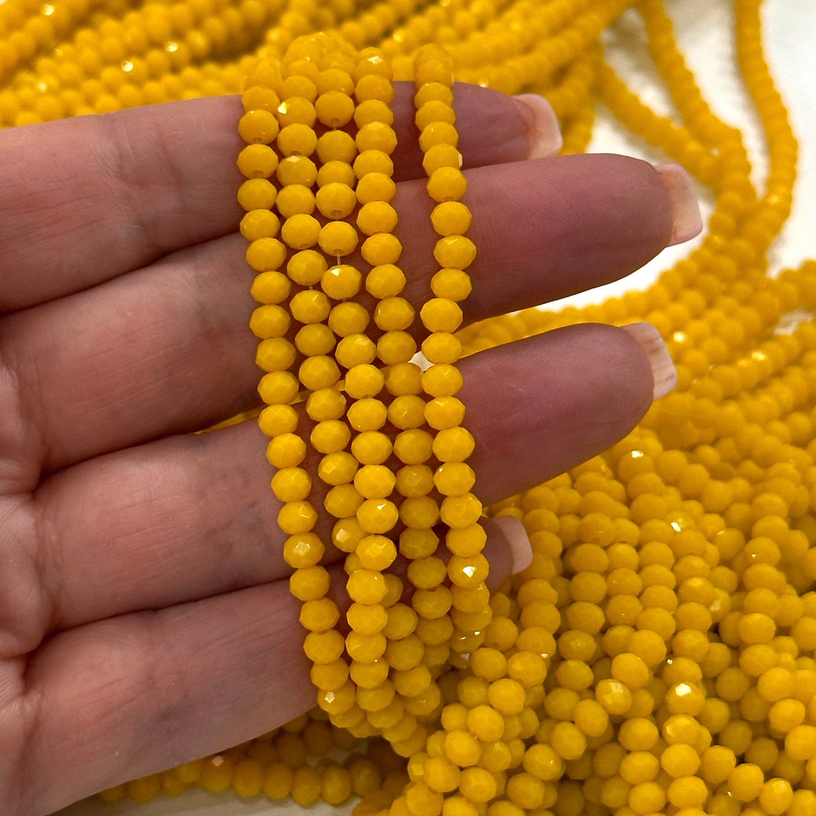 4mm Crystal rondelle beads strand 115 pcs, PBC4C102