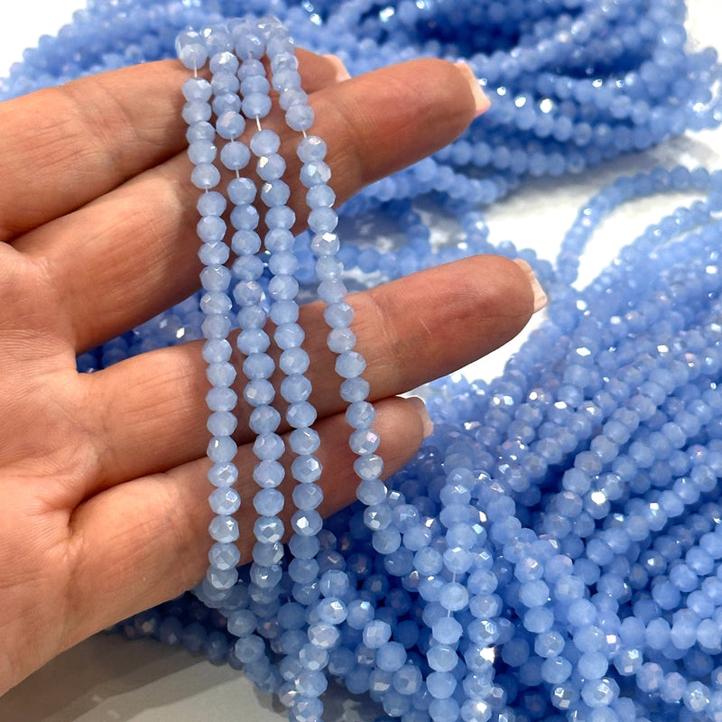 4mm Crystal rondelle beads strand 115 pcs, PBC4C103