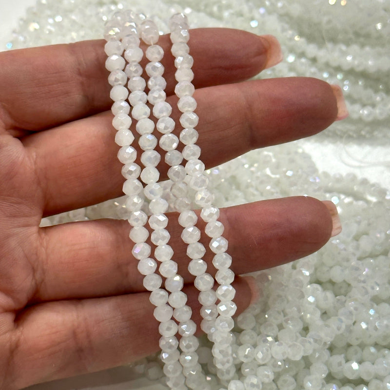 4mm Crystal rondelle beads strand 115 pcs, PBC4C106