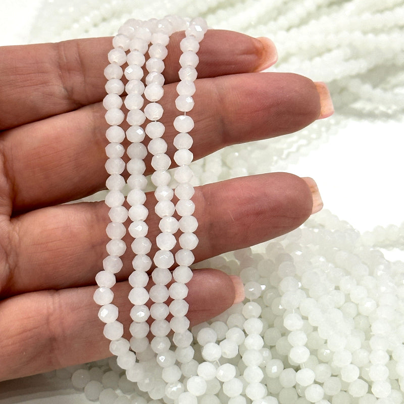 4mm Crystal rondelle beads strand 115 pcs, PBC4C108