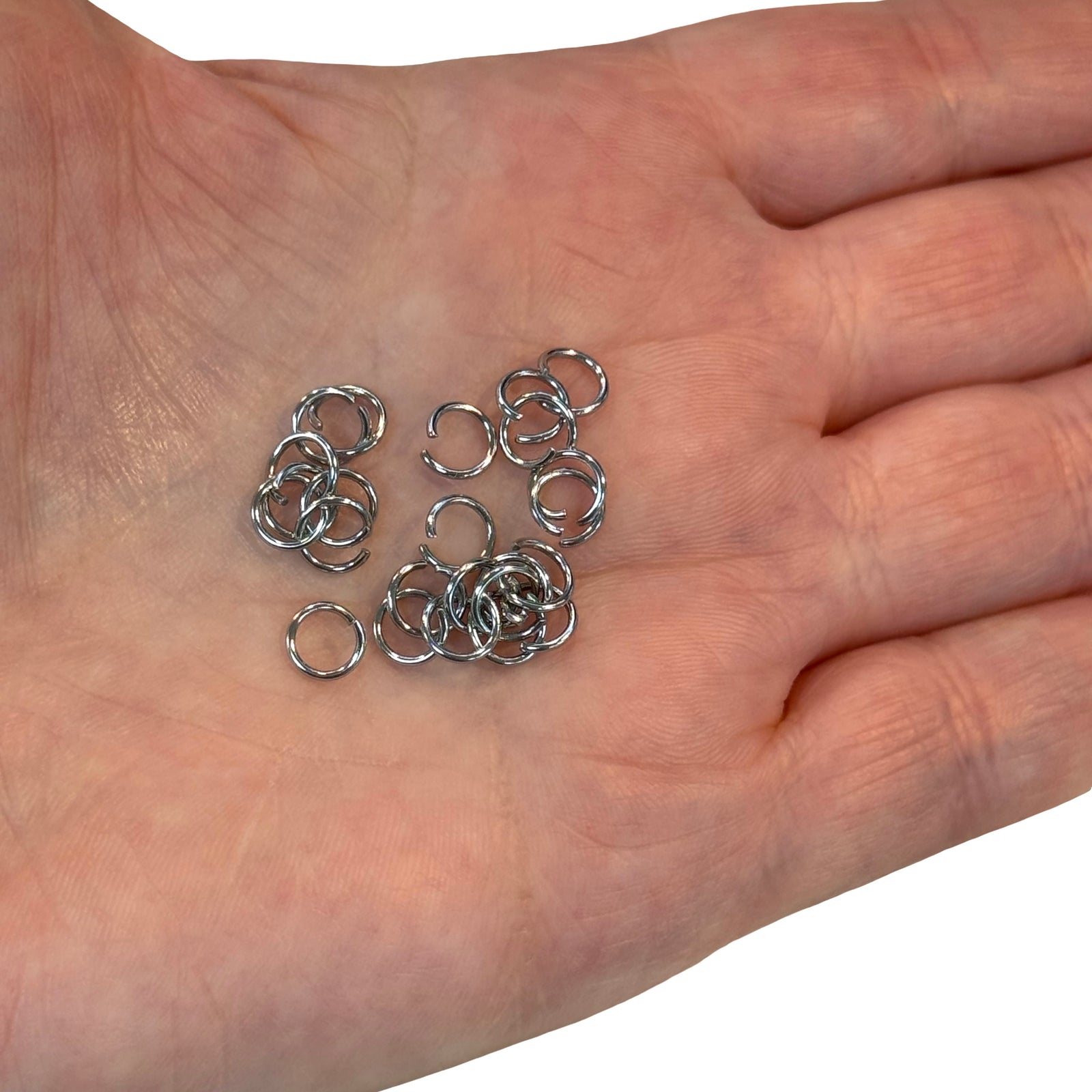 Stainless Steel 6x0.8mm Open Jump Rings, 10 pcs in a pack Peppy Beads