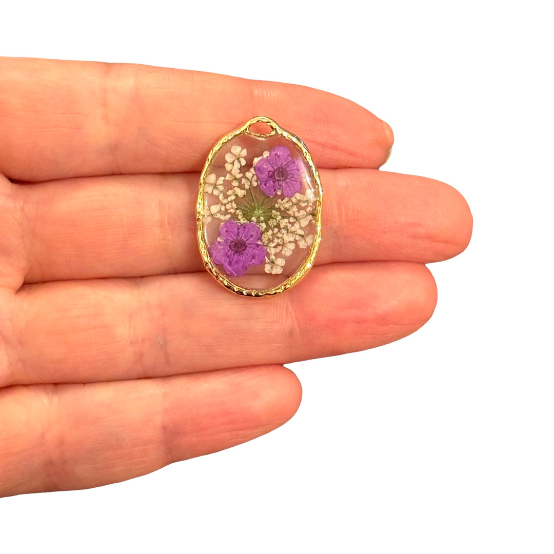 Real Dried Purple Flowers &amp; Queen Anne&