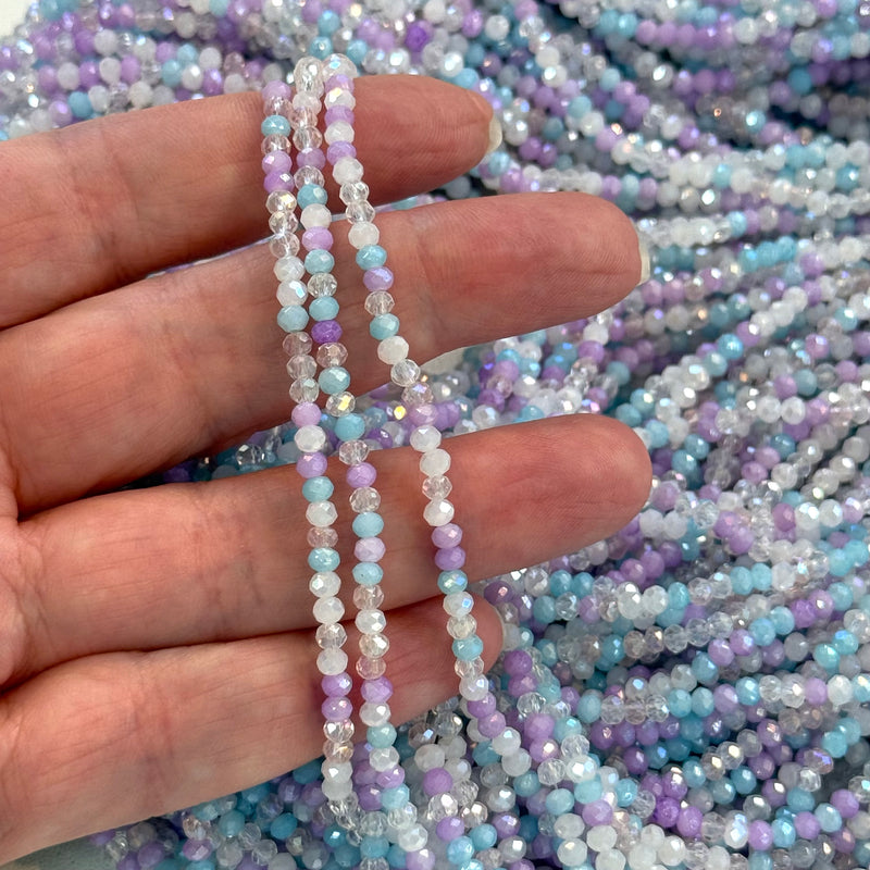 2mm Crystal rondelle beads strand 150 pcs, PBC2C151