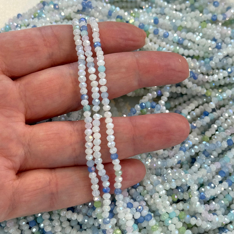 2mm Crystal rondelle beads strand 150 pcs, PBC2C150