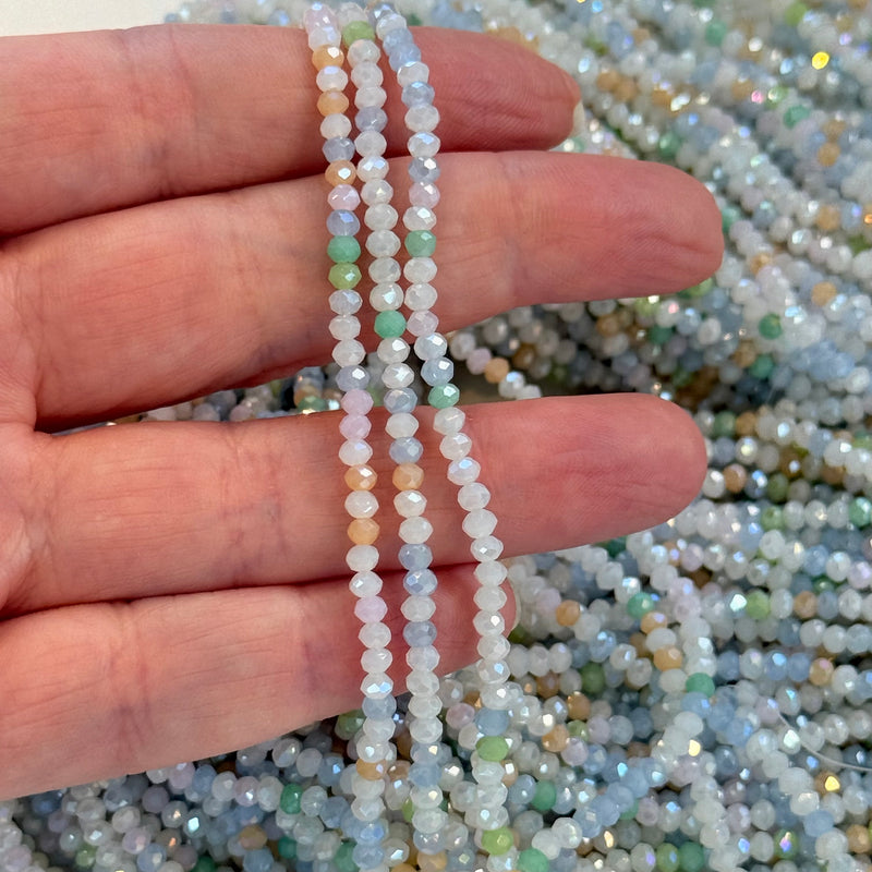 2mm Crystal rondelle beads strand 150 pcs, PBC2C149