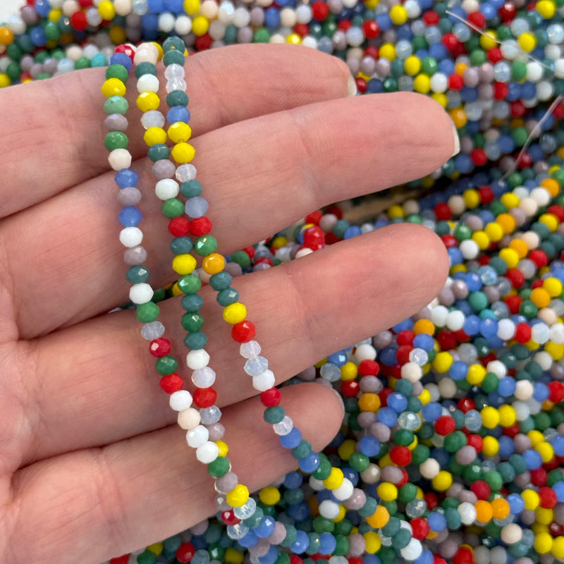 Crystal faceted rondelle 3mm Beads, PBC3C118