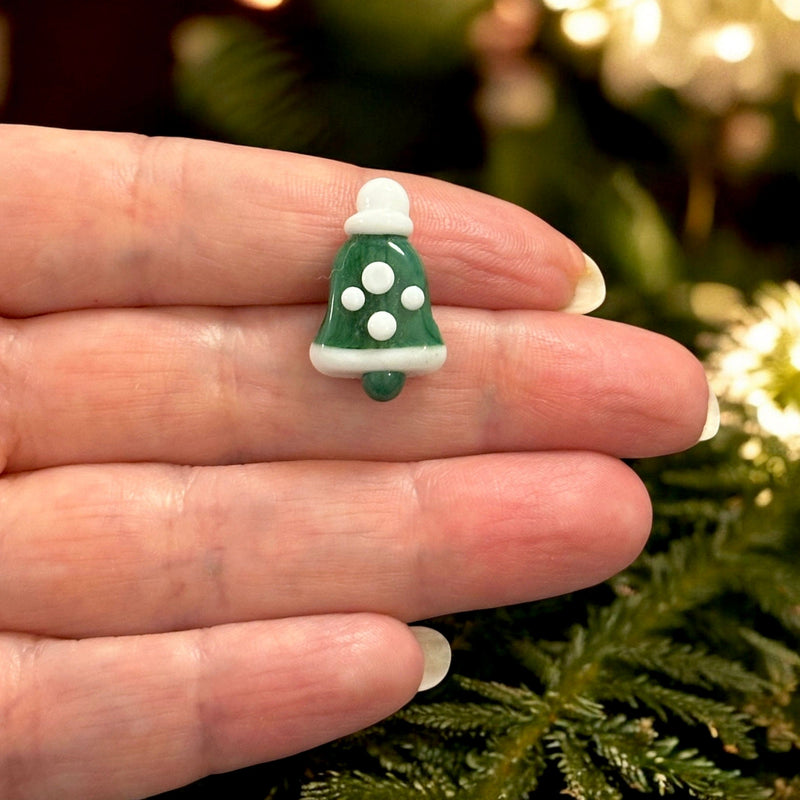 Hand Made Murano Glass Christmas Bell Charm
