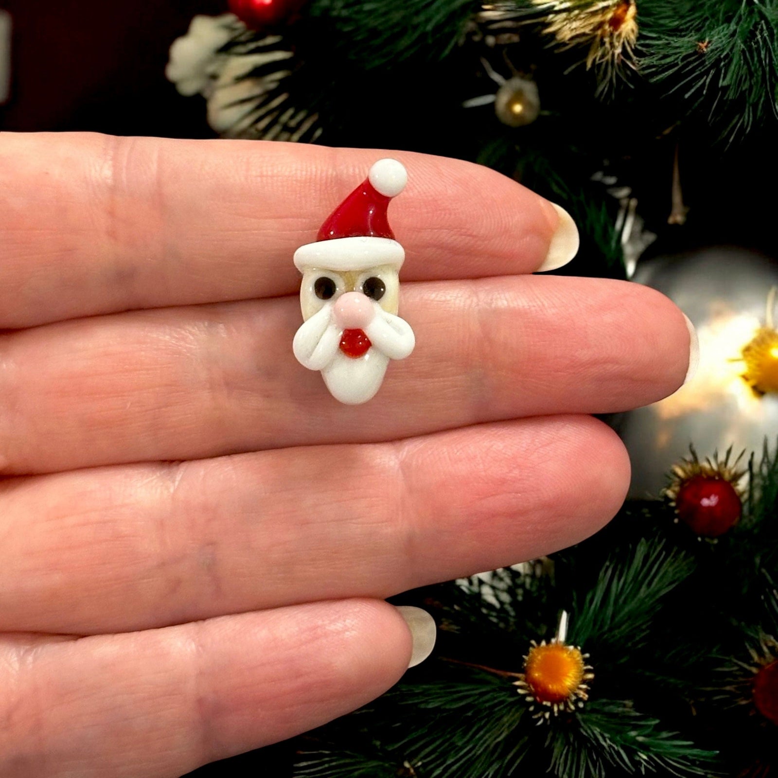 Hand Made Murano Glass Santa Charm