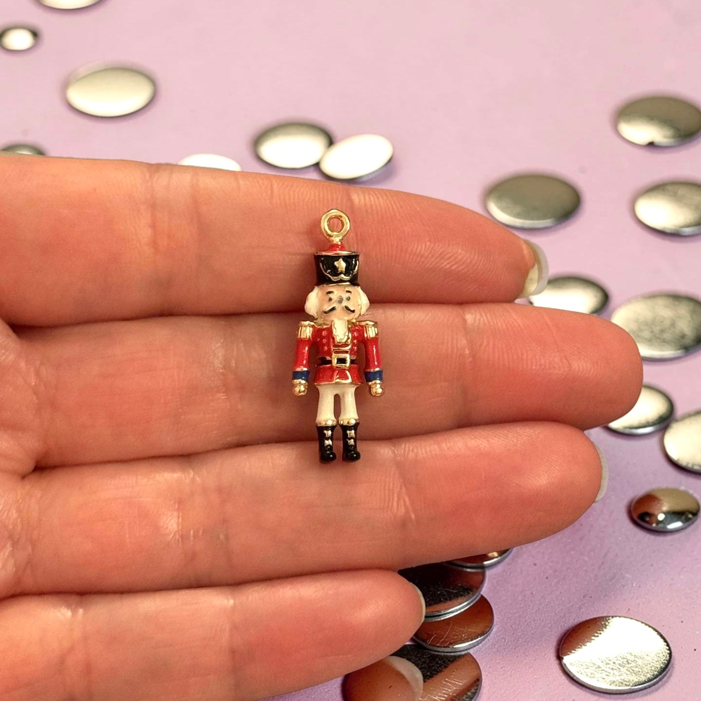 3D Enamel Nutcracker Soldier Charm 