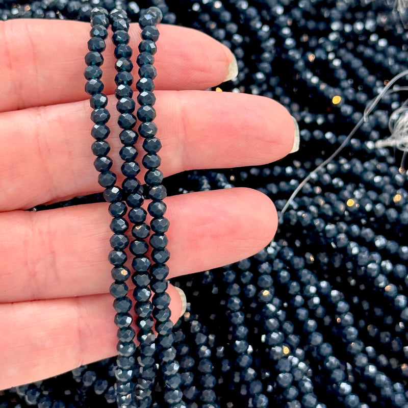 Crystal faceted rondelle 3mm Beads, PBC3C119