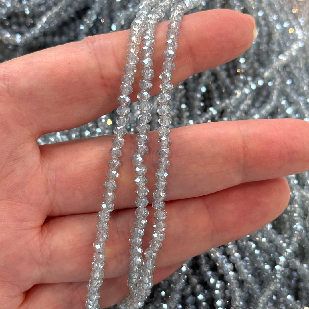 Crystal faceted rondelle 3mm Beads, PBC3C120
