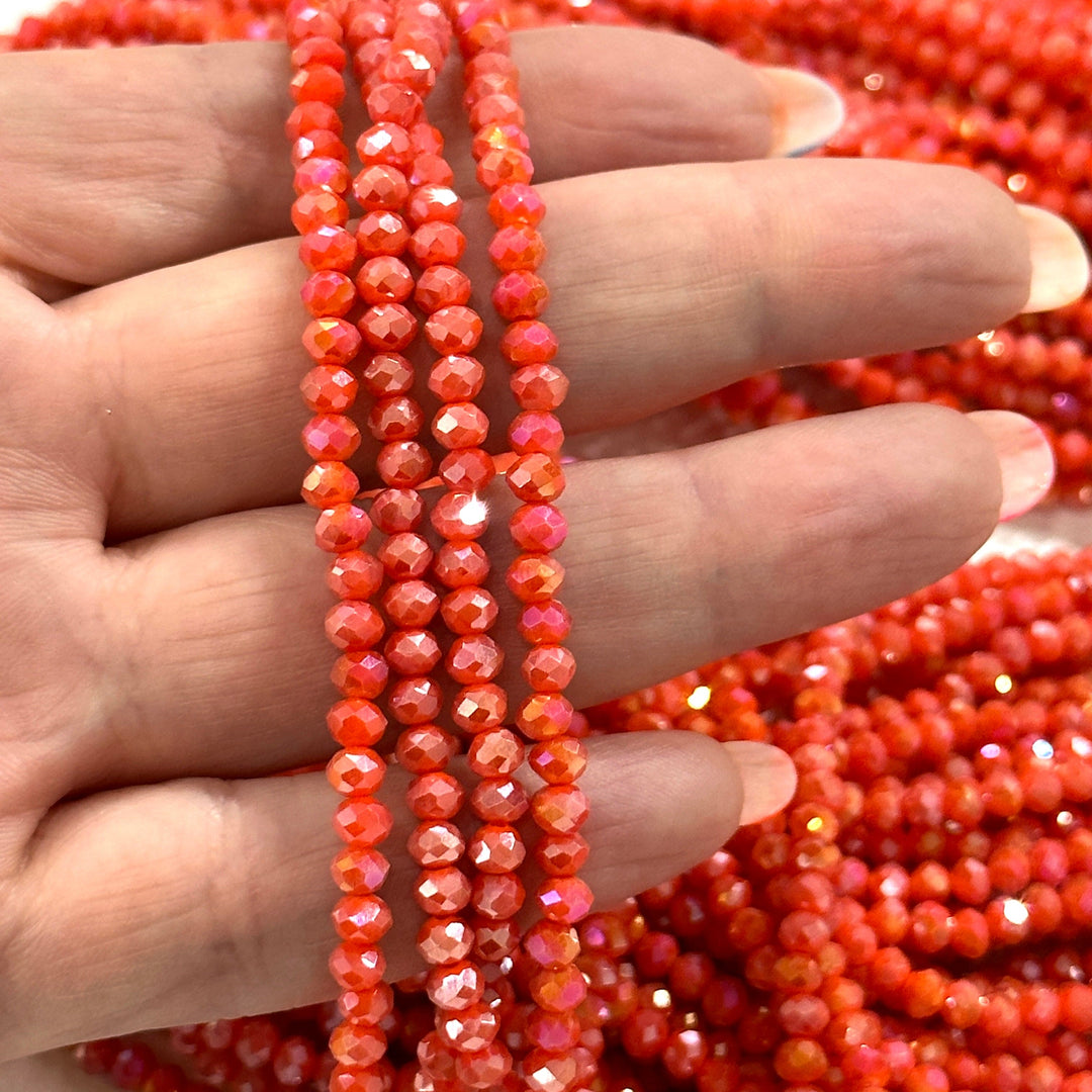 4mm Crystal rondelle beads strand 115 pcs, PBC4C114
