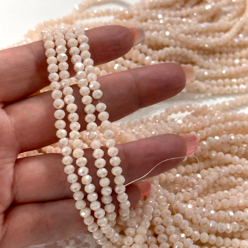 4mm Crystal rondelle beads strand 115 pcs, PBC4C118